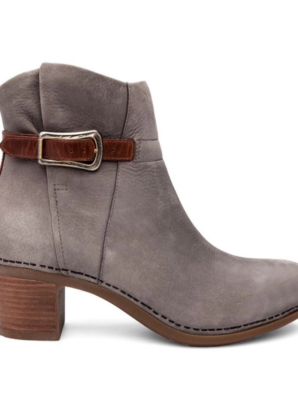 DANSKO Hartley Leather Bootie Grey Size 10